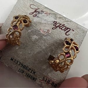 Gold Colored Clip Earrings